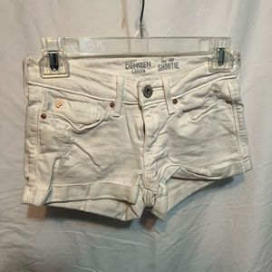 DENIZEN LEVI'S Jean Shorts Womens 0 W25 Low-rise Shortie Light Wash Cuffed Denim
